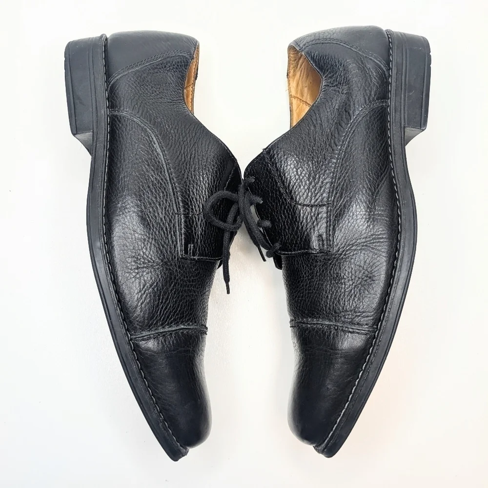 Sandro Moscoloni Black Leather Dress Shoes Men's Size 10.5